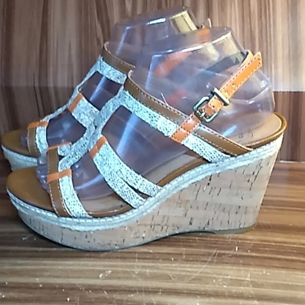Lucky Brand wedges 8 cork bottom